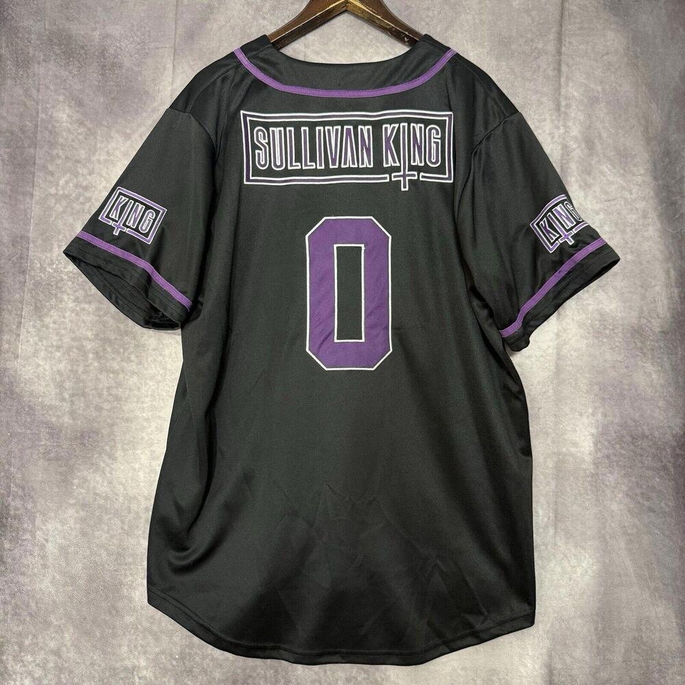 Sullivan King Demented Baseball Jersey Black Purple XX 2020 EDM Rage Size XL - Picture 5 of 8